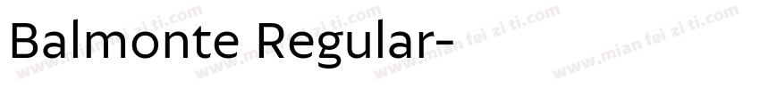 Balmonte Regular字体转换